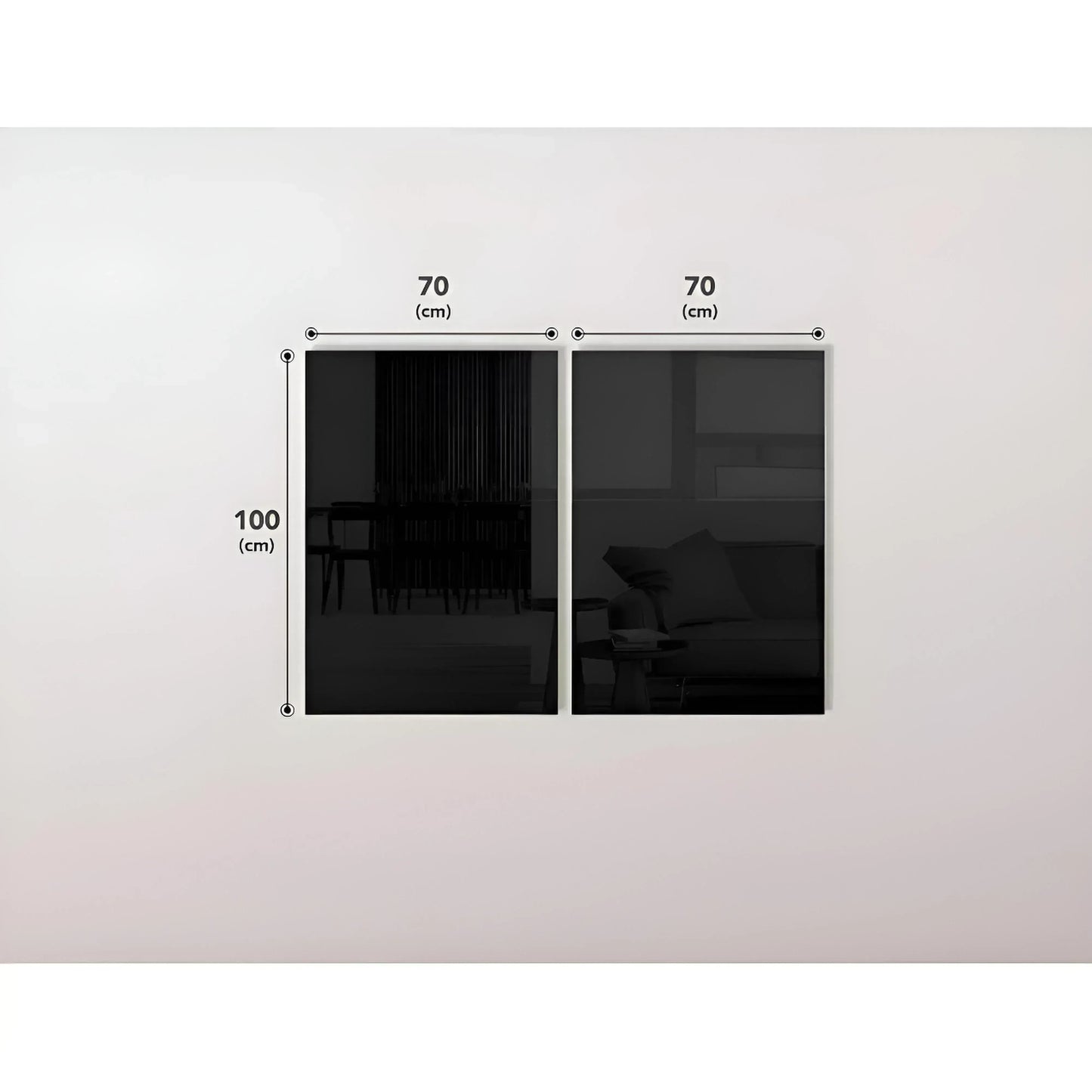 Woman Portrait Duo Glass Wall Art Set - LUXARTDECO