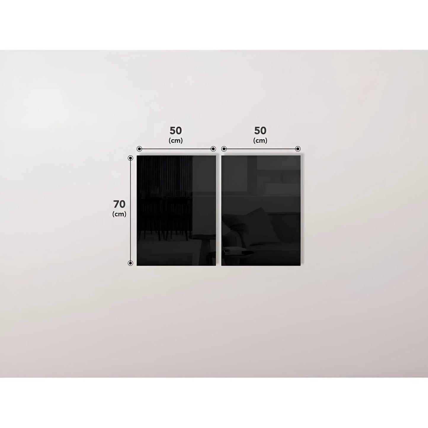 Woman Portrait Duo Glass Wall Art Set - LUXARTDECO