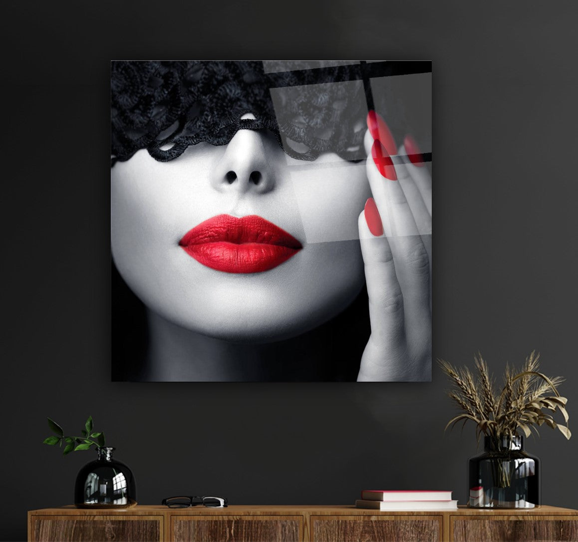 Le charme de l'art mural en verre rouge