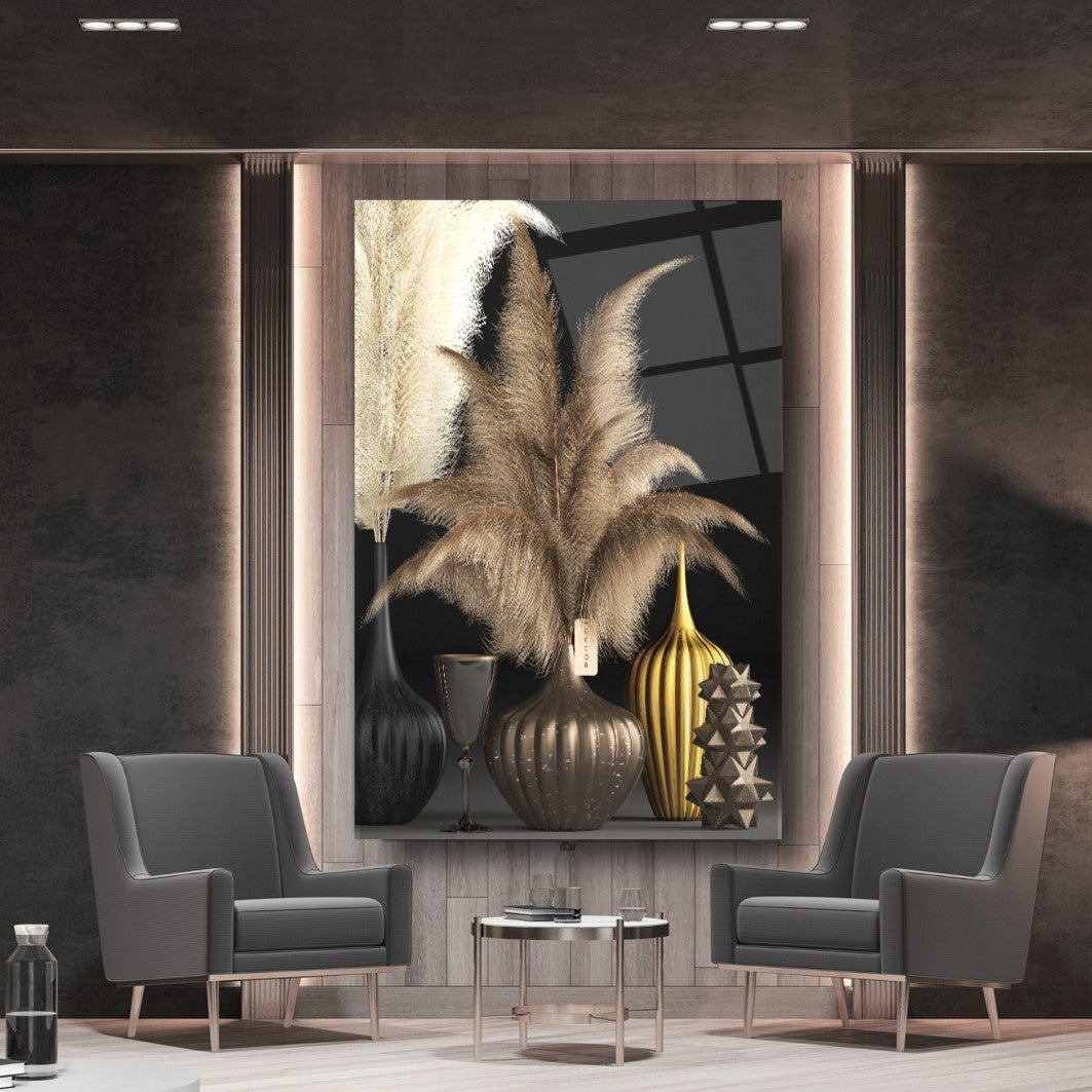 Vase en verre mural
