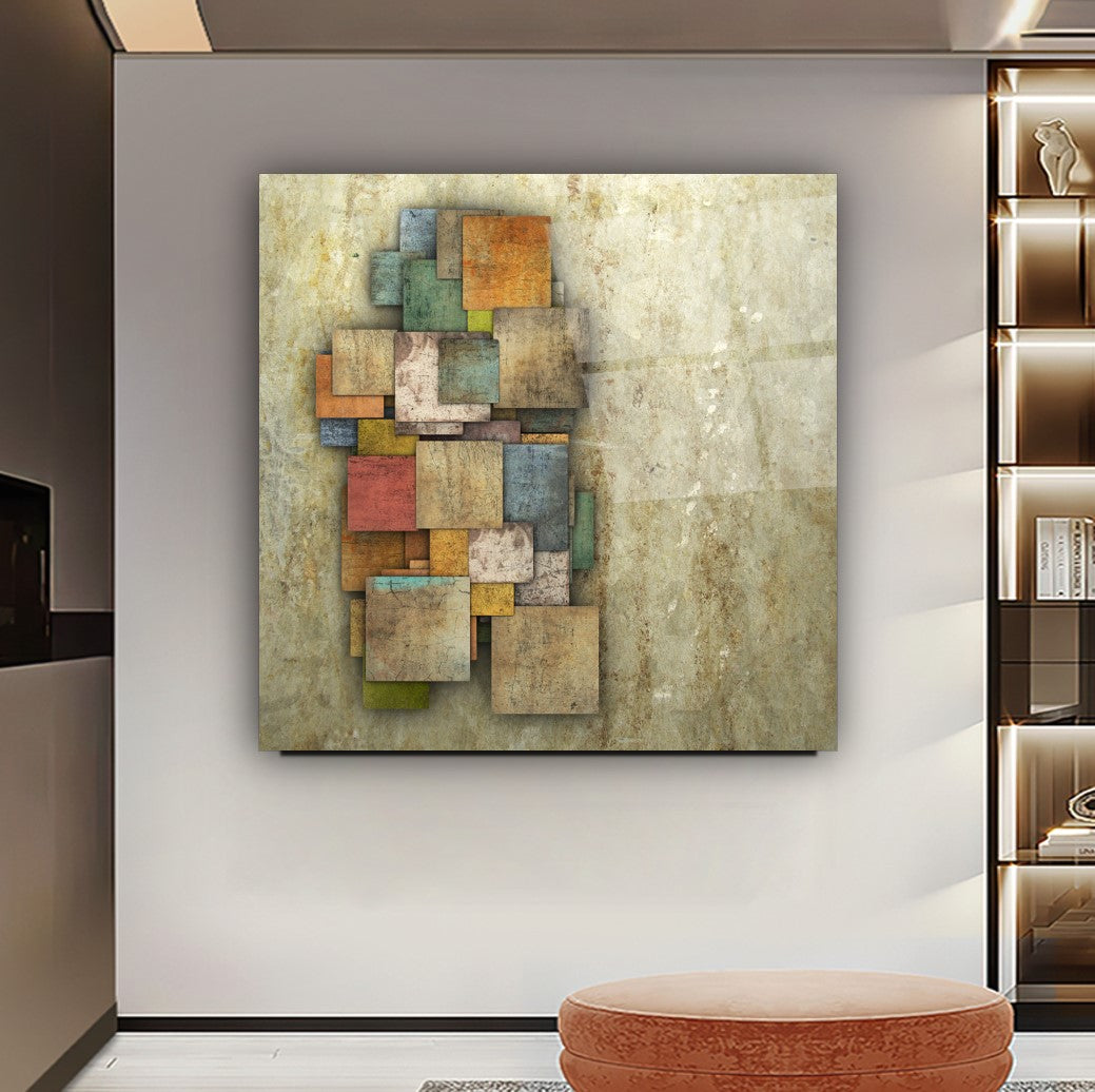 Abstract Glass Wall Art