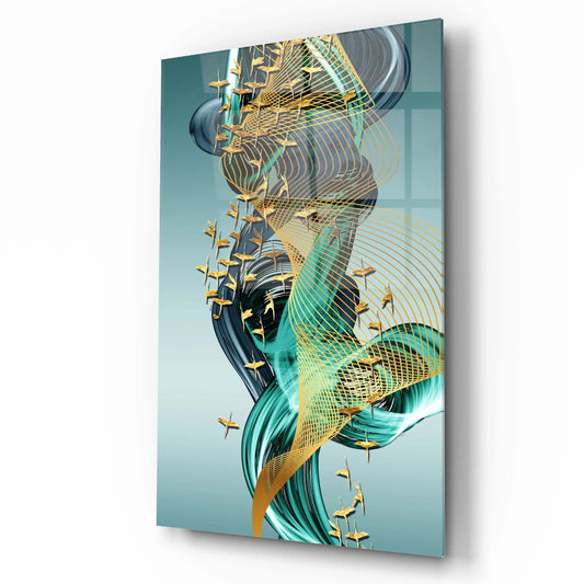 Birds Glass Wall Art - LUXARTDECO