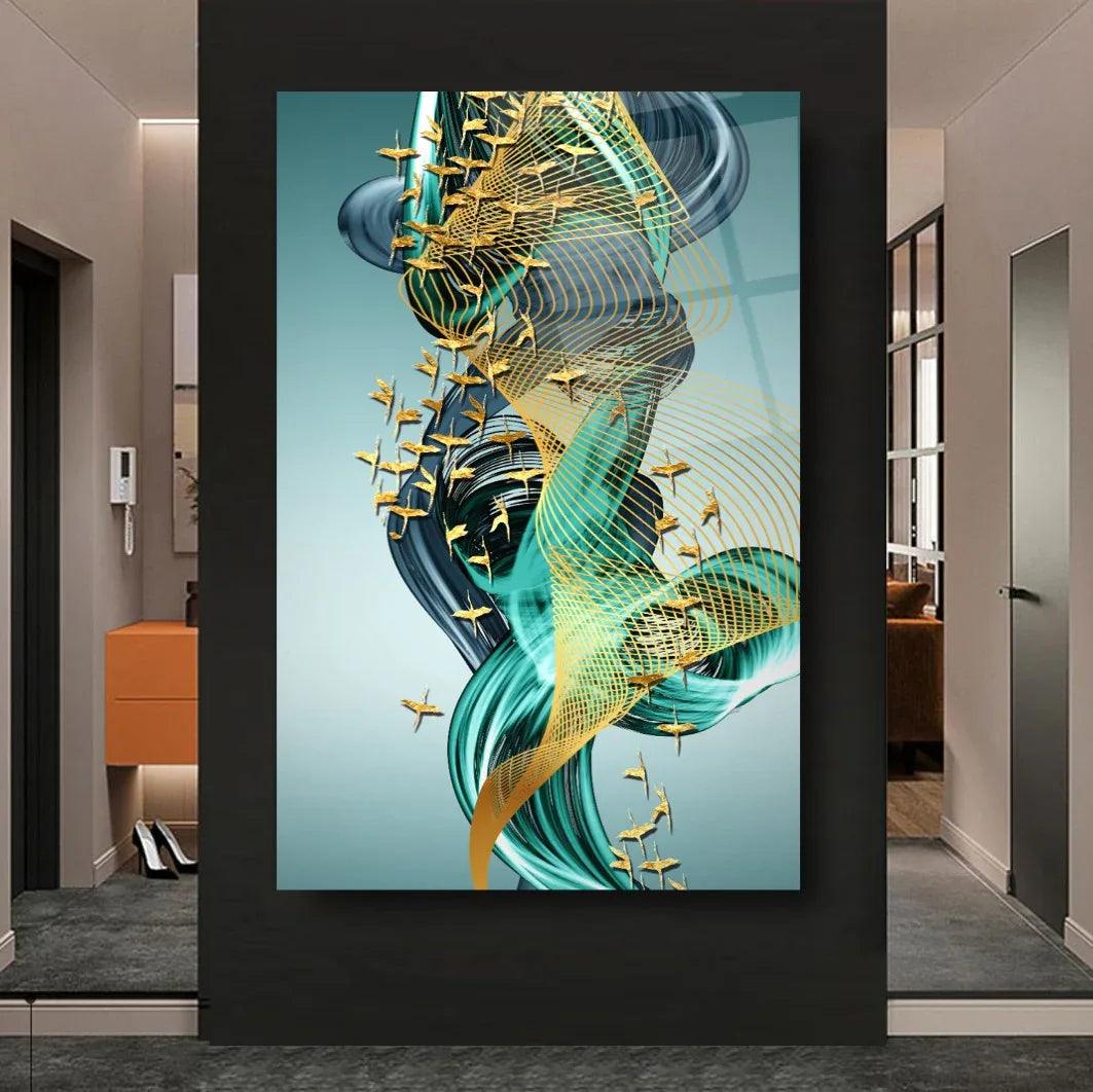Birds Glass Wall Art - LUXARTDECO