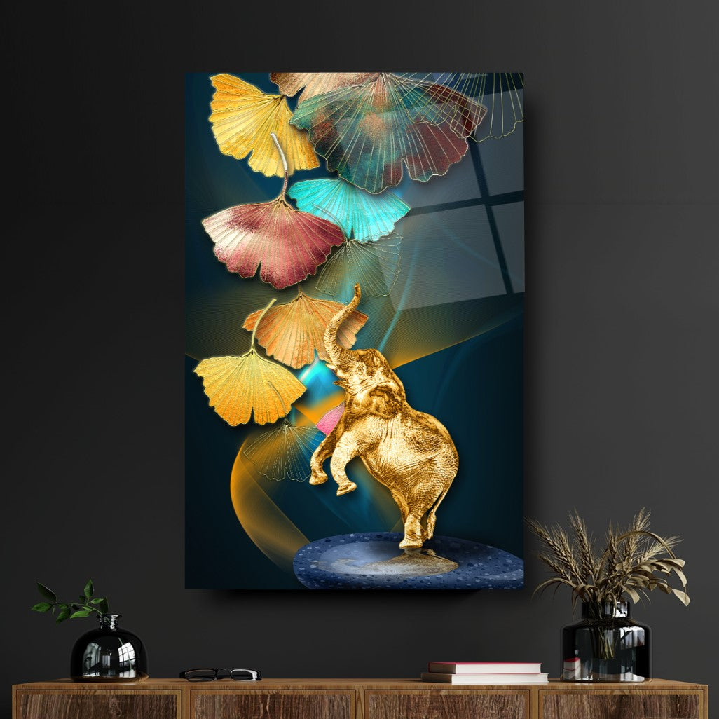 Elephant Glass Wall Art