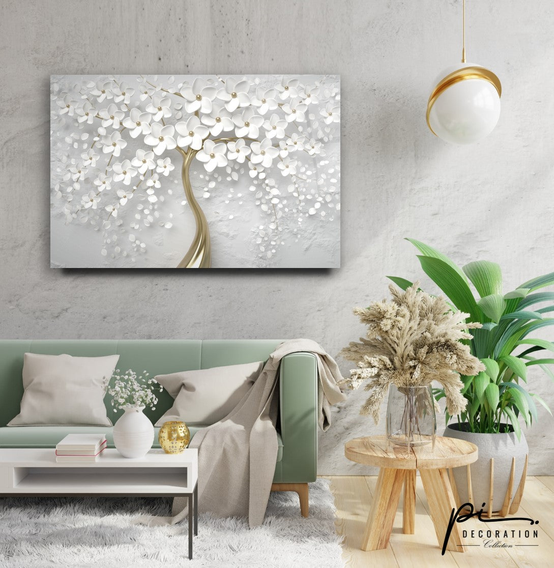 Décoration murale en verre Magnolia