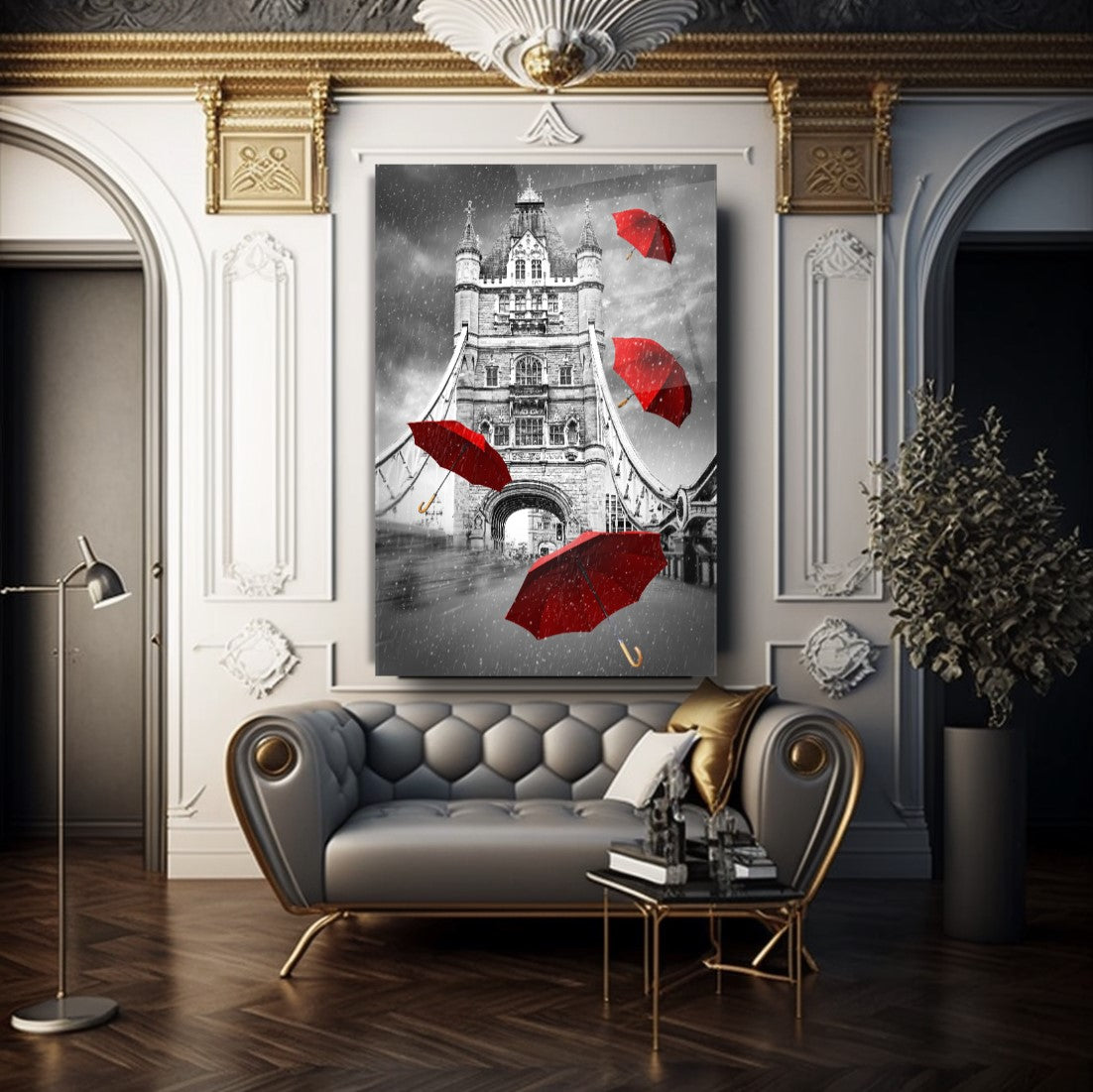 London Bridge Glass Wall Art