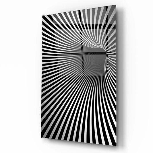 Optical Illusion Glass Wall Art - LUXARTDECO
