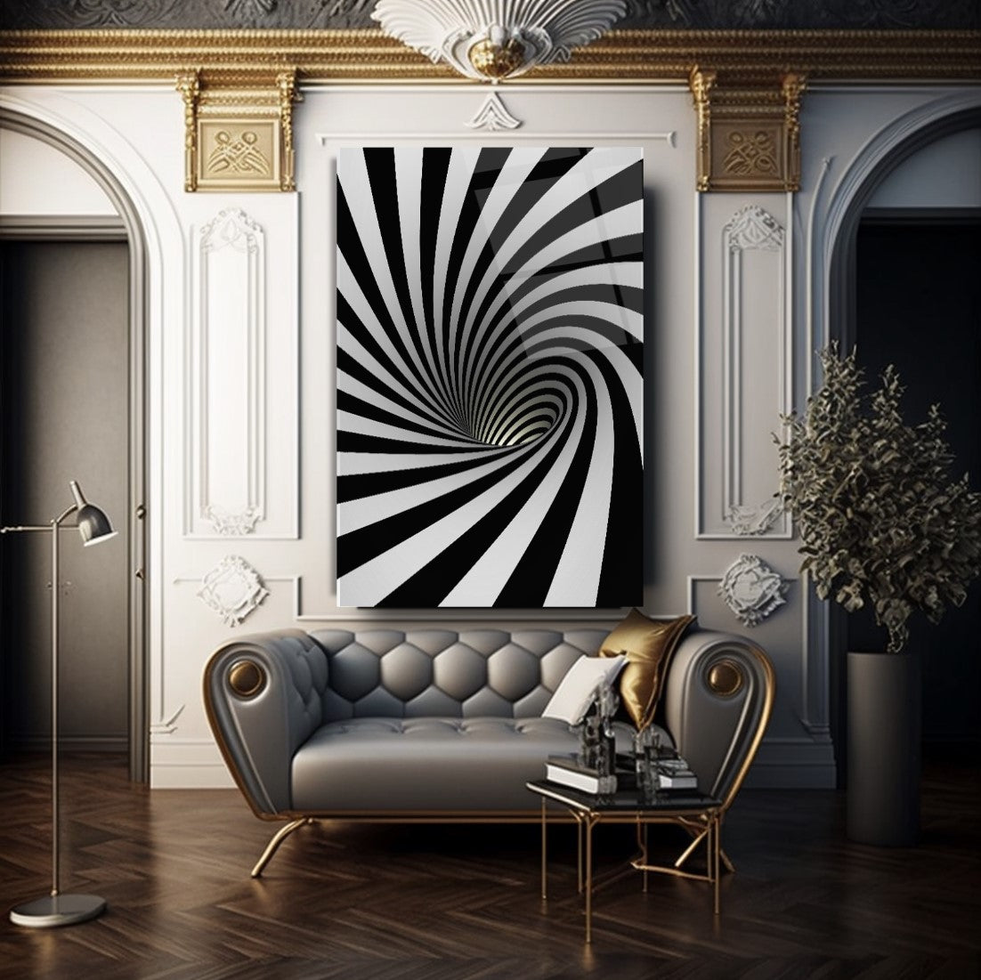 Spirale Quadro in Vetro Temperato