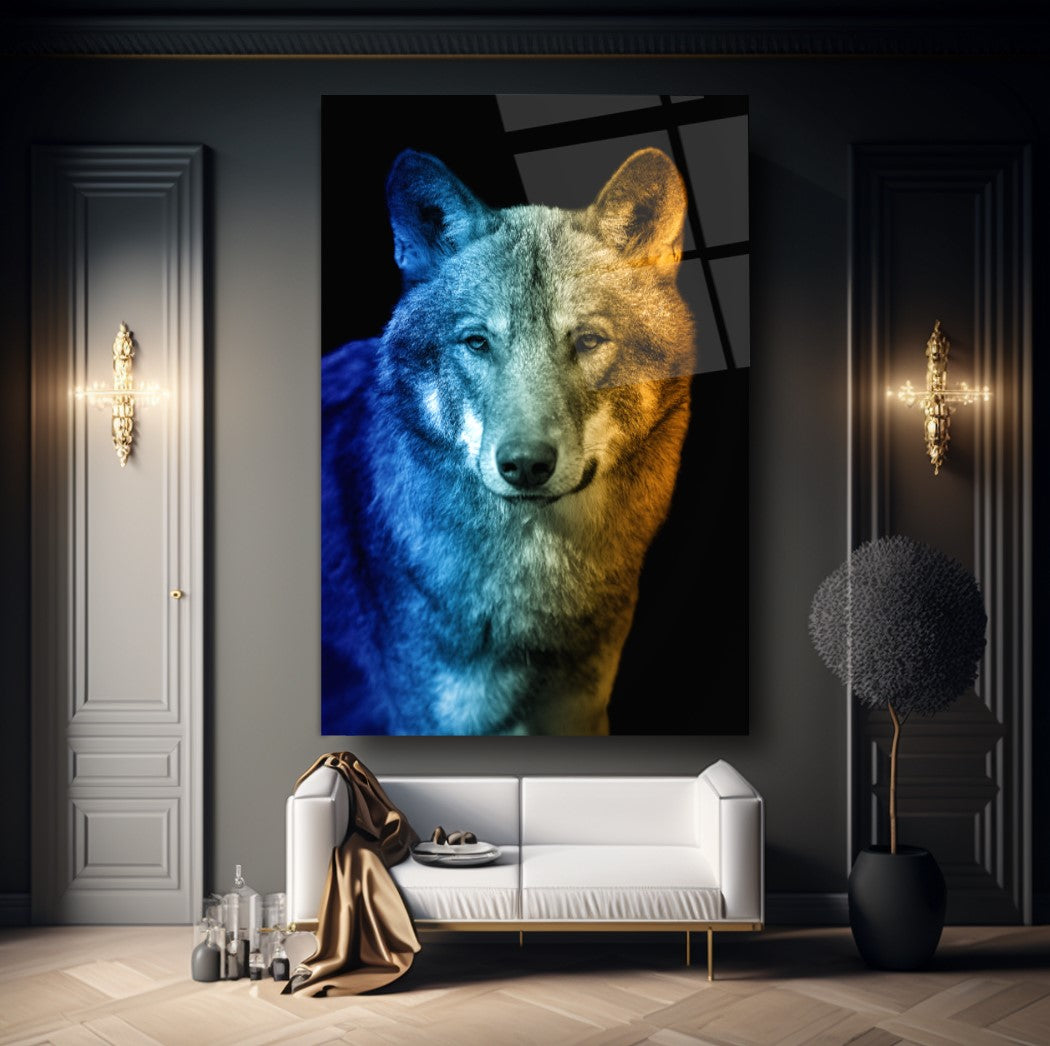 Wolf Glass Wall Art