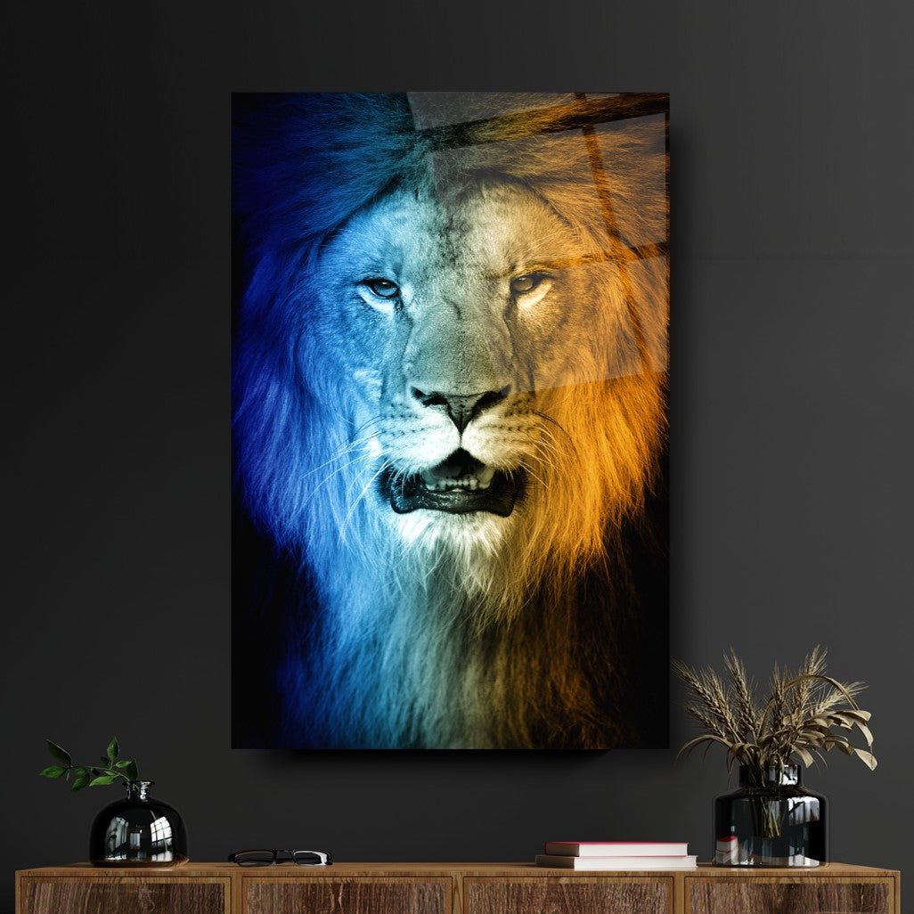 Lion Glass Wall Art
