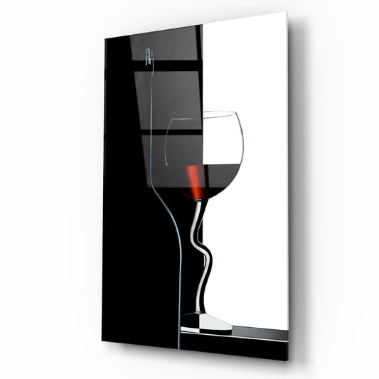 Bicchiere da Vino Quadro in Vetro Temperato