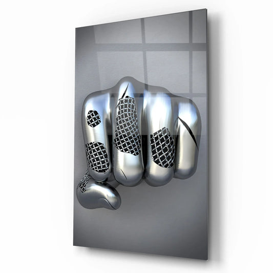 Metal Hand Glass Wall Art - LUXARTDECO