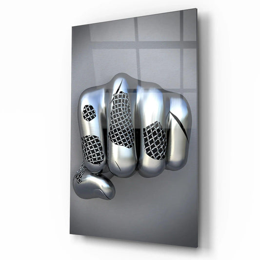 Metal Hand Glass Wall Art - LUXARTDECO