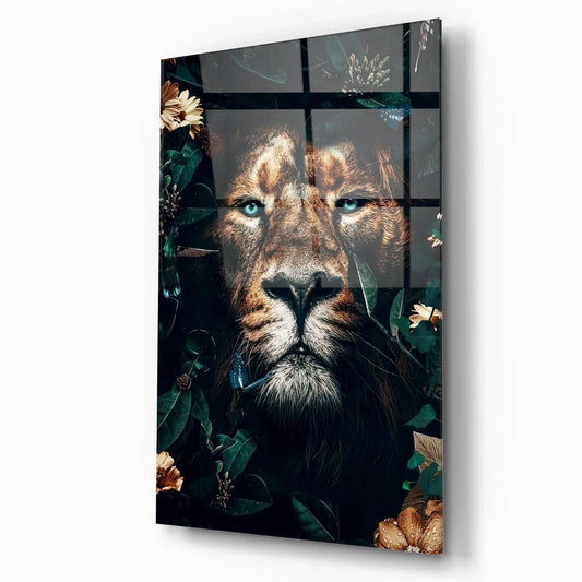 Lion Glas Wall Art - LUXARTDECO
