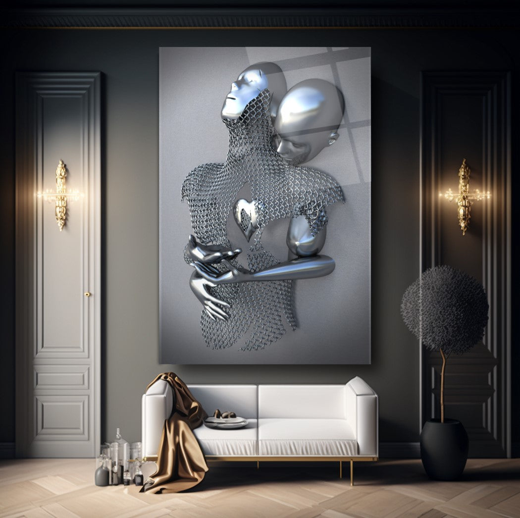 Bodies in Love Glass Wall Art