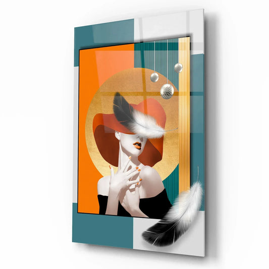 Lady Glass Wall Art - LUXARTDECO