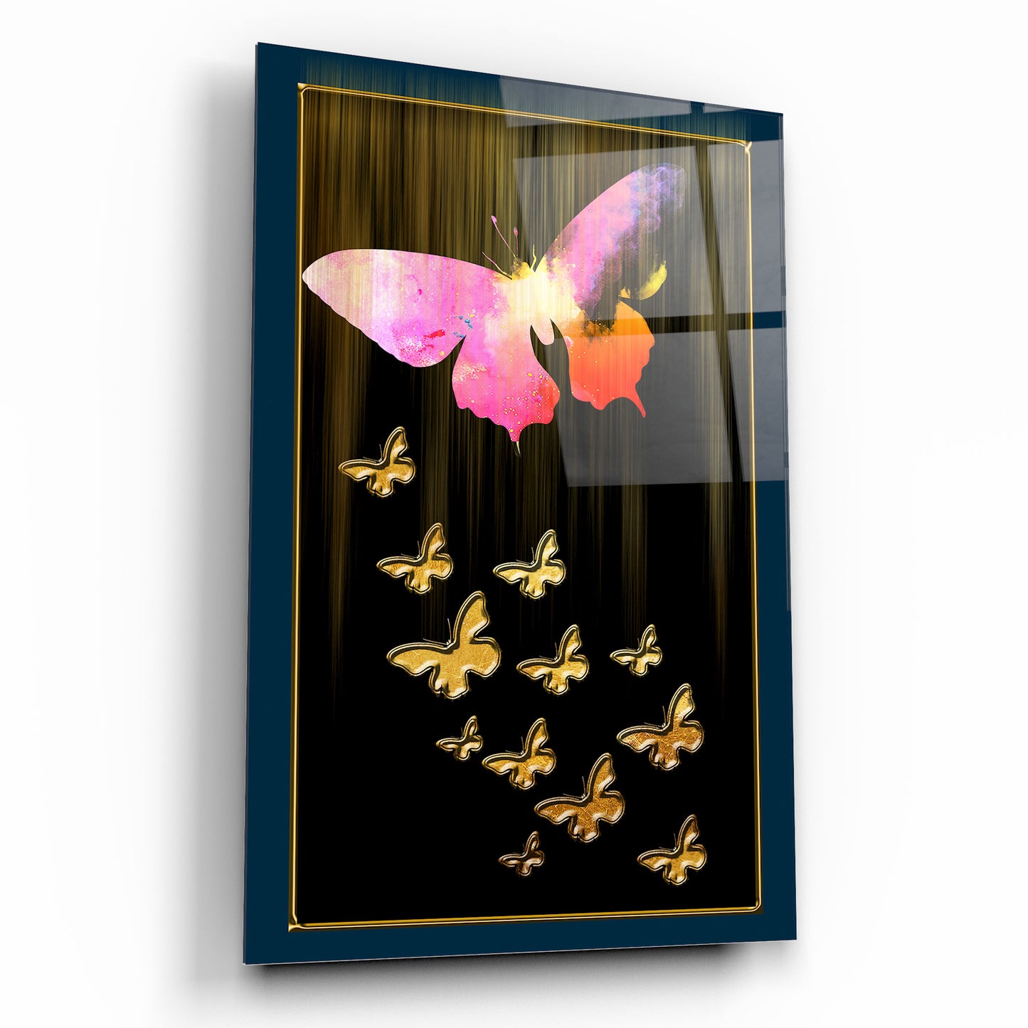 Décoration murale en verre papillon