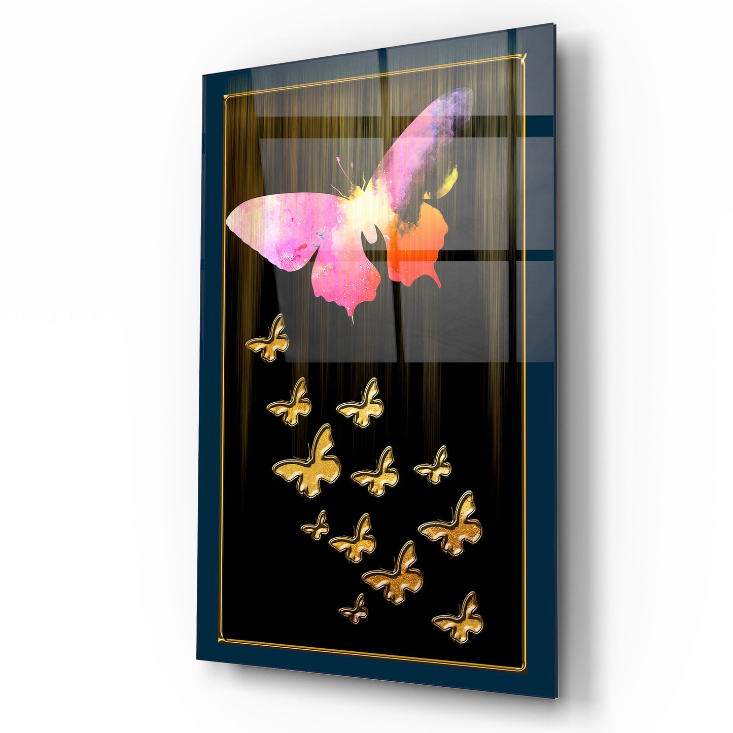 Décoration murale en verre papillon