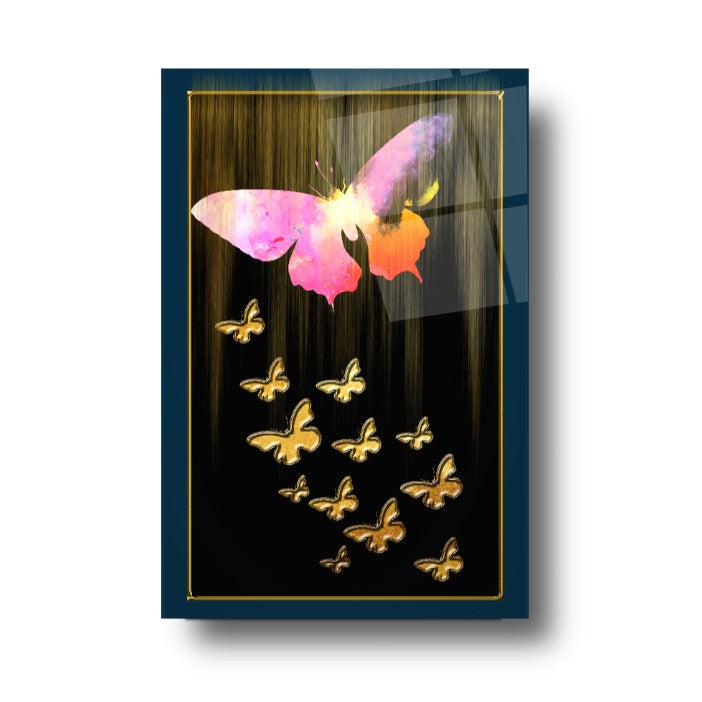 Décoration murale en verre papillon