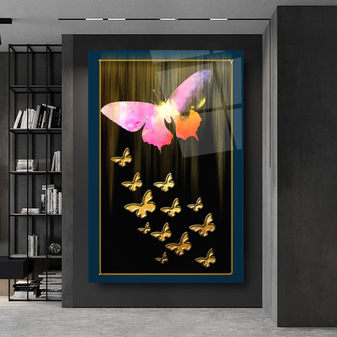 Décoration murale en verre papillon