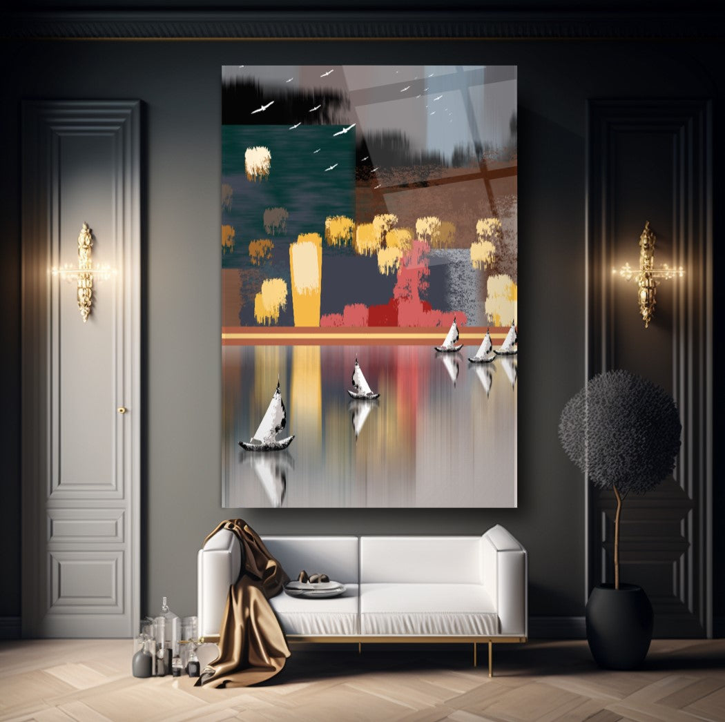 Art mural en verre de la ville