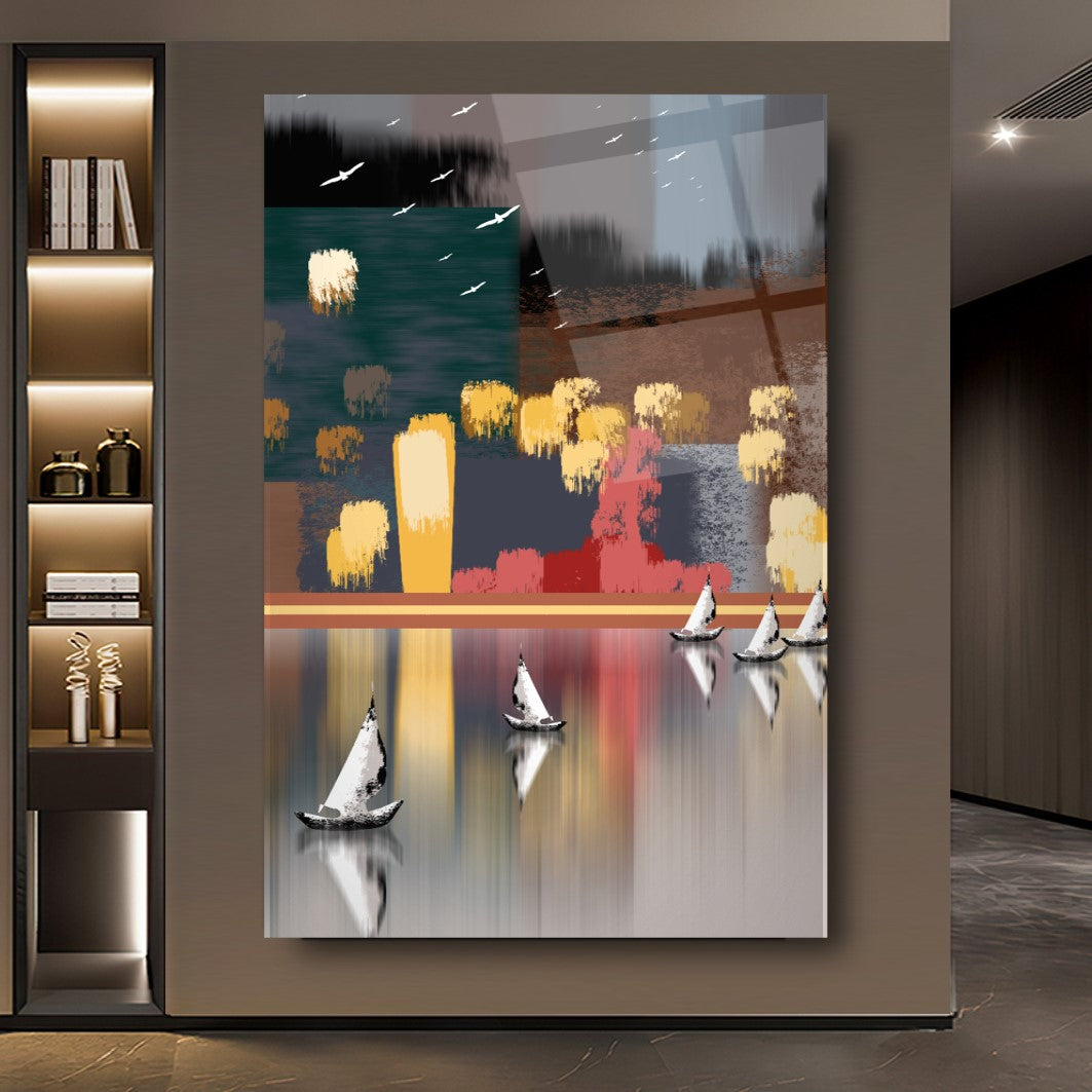 Art mural en verre de la ville