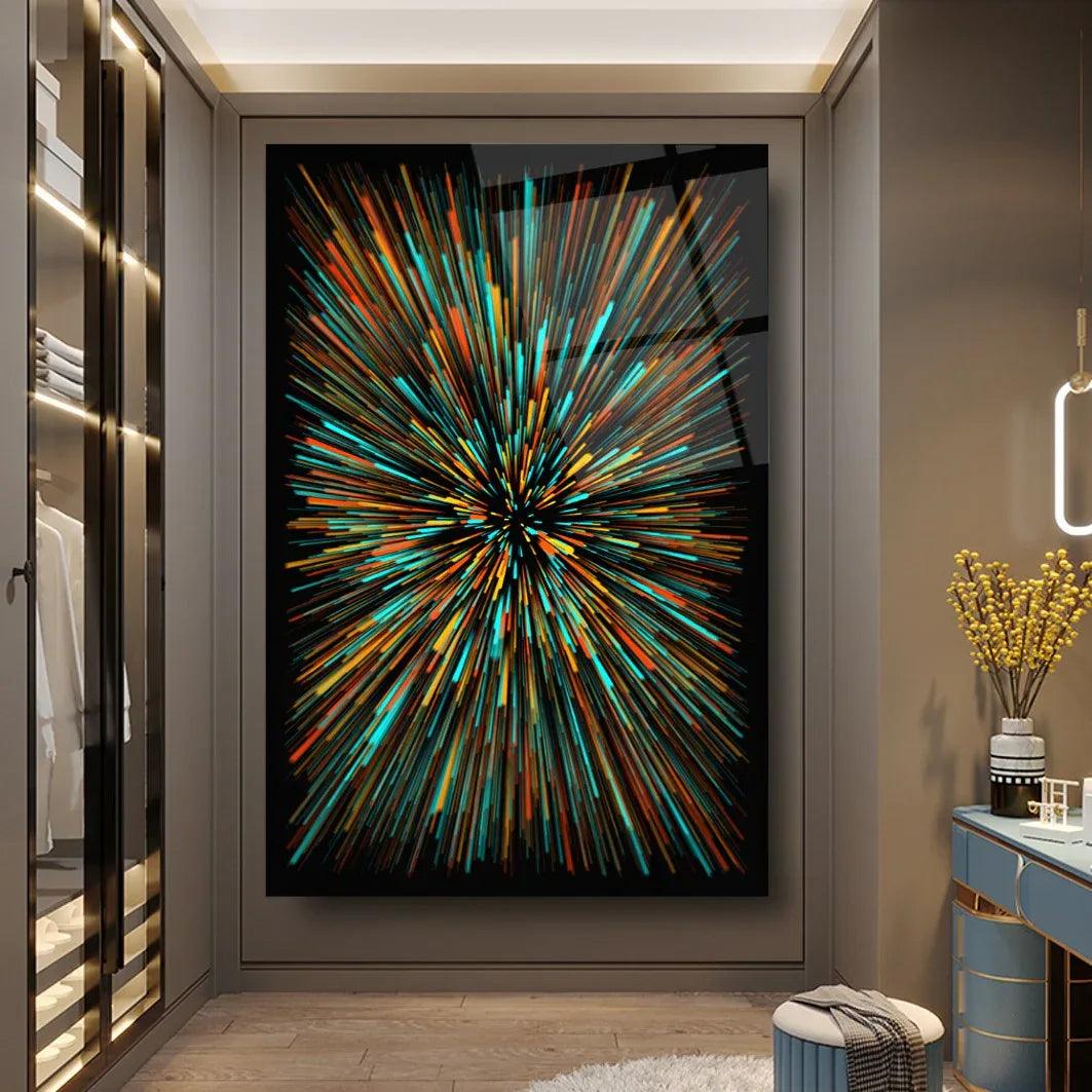 Firework Glass Wall Art - LUXARTDECO