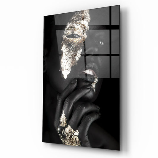 Woman in Gold Glass Wall Art