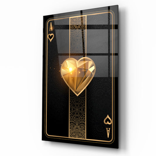 Asso CartA da Gioco in Vetro Temperato