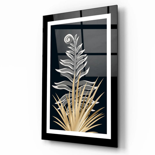 Leaves Glass Wall Art - LUXARTDECO