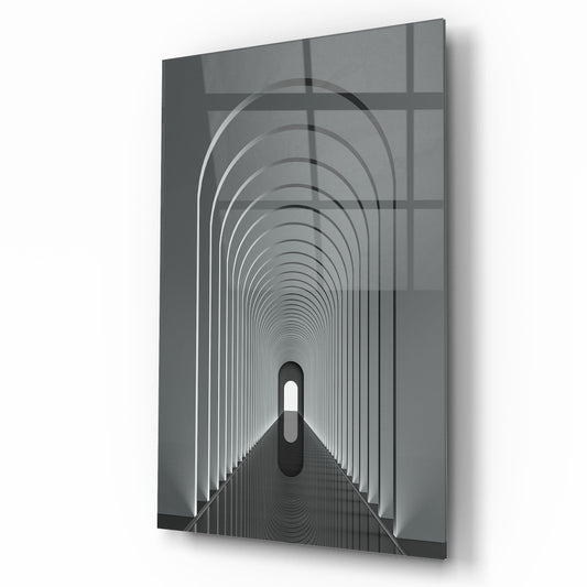 Couloir en Arc 3D Tableau en Verre Trempé