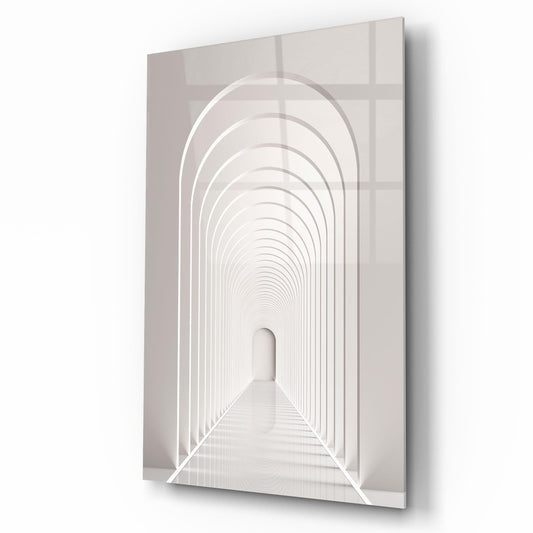 Couloir en 3D Tableau en Verre Trempé