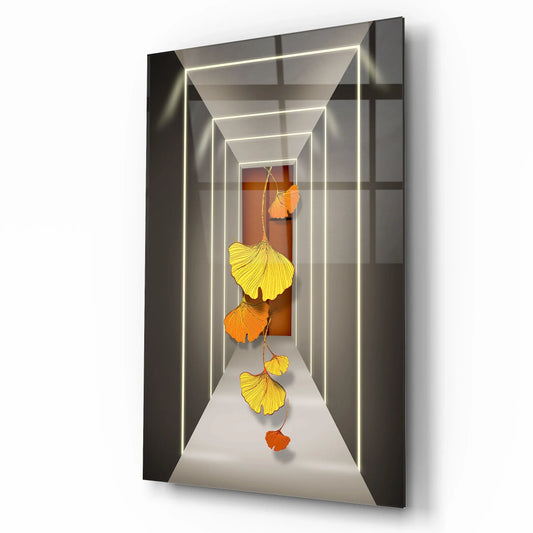 Floral Corridor Glass Wall Art - LUXARTDECO