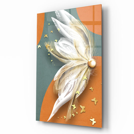 Butterfly Wing Glass Wall Art
