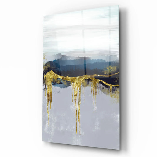 Abstract Blue Glass Wall Art - LUXARTDECO