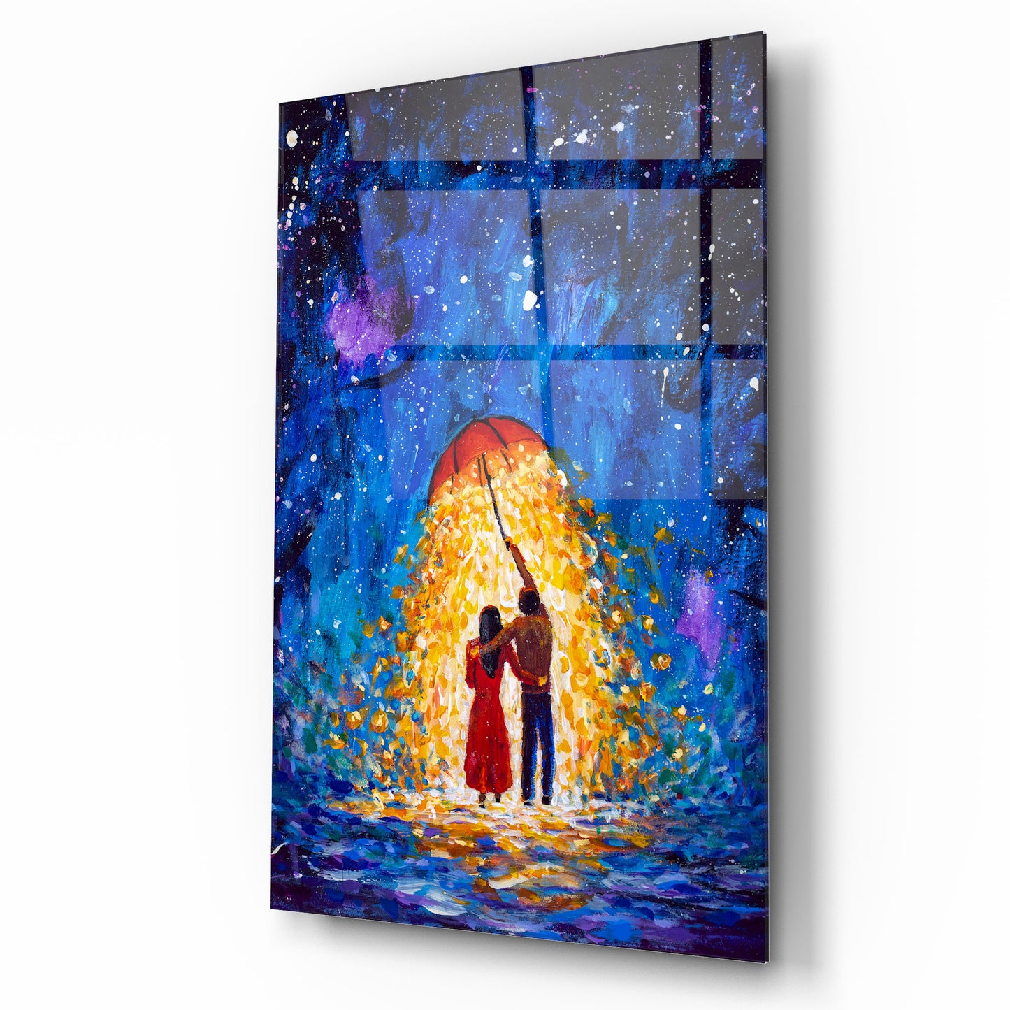 Art mural en verre pour couple