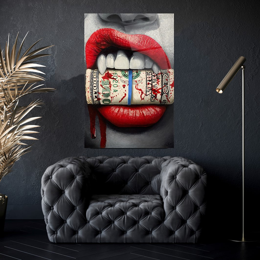 Décoration murale en verre dollar