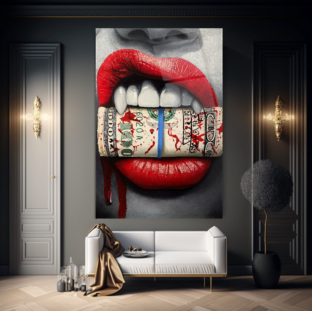 Décoration murale en verre dollar