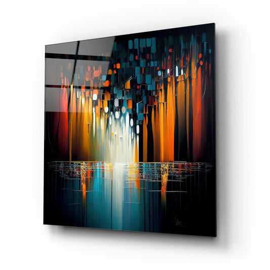 Colorful Abstract Glass Wall Art - LUXARTDECO