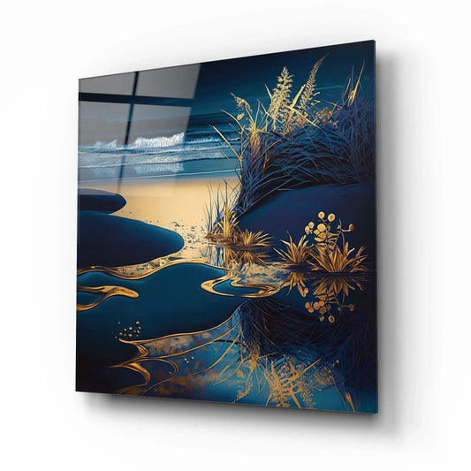 Ocean Waves Glass Wall Art - LUXARTDECO