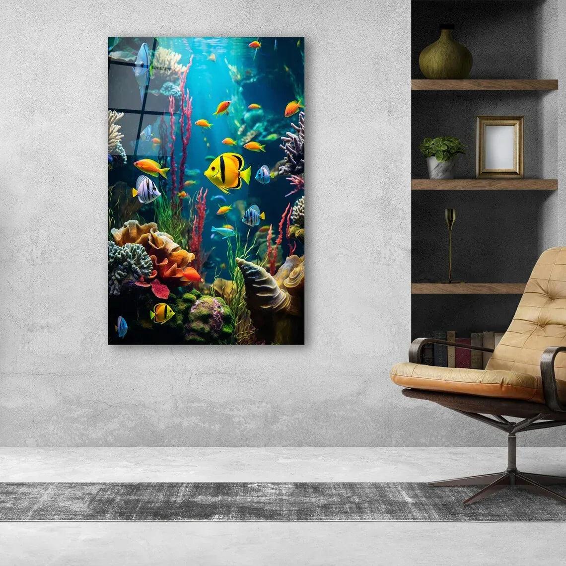 Aquarium Fish Glass Wall Art - LUXARTDECO