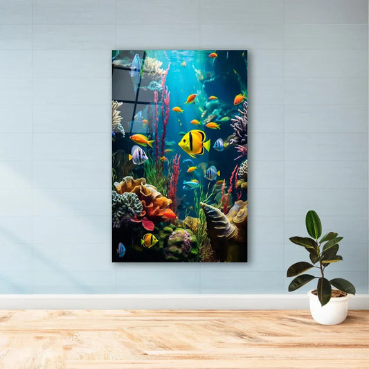 Aquarium Fish Glass Wall Art - LUXARTDECO