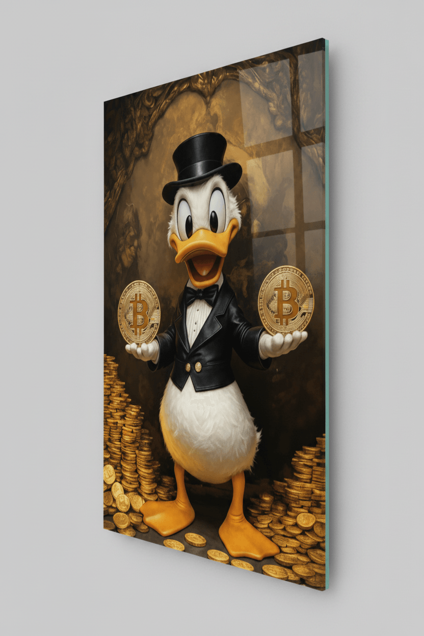 Bitcoin Tableau en Verre Trempé