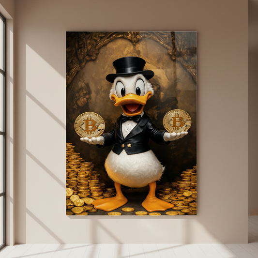 Bitcoin Tableau en Verre Trempé
