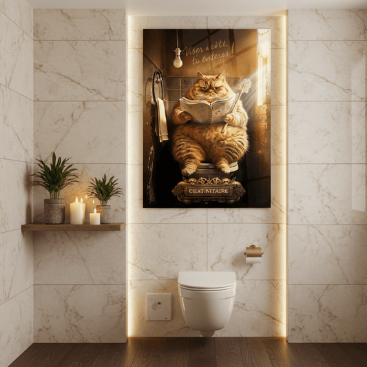 Gatto Simpatico Tableau en Verre Trempé
