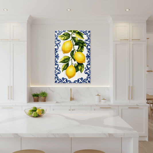 Lemons Glass Wall Art