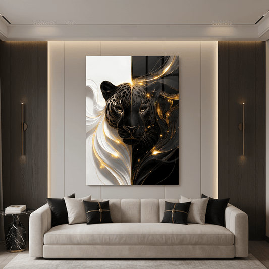 Majestic Panther Glass Wall Art