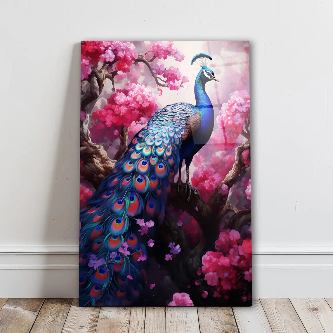 Peacock Glass Wall Art