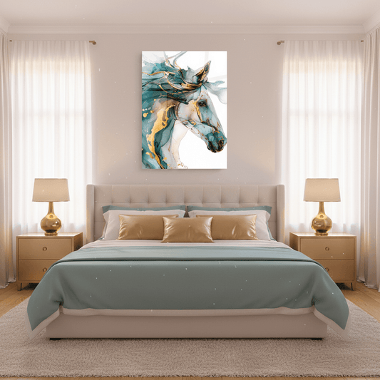 Watercolor Horse Glass Wall Art