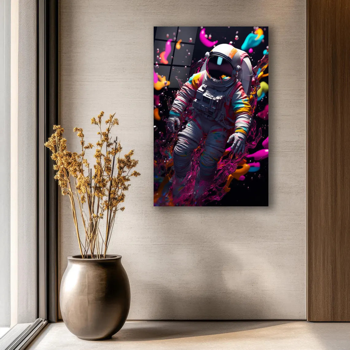 Astronaut Glass Wall Art
